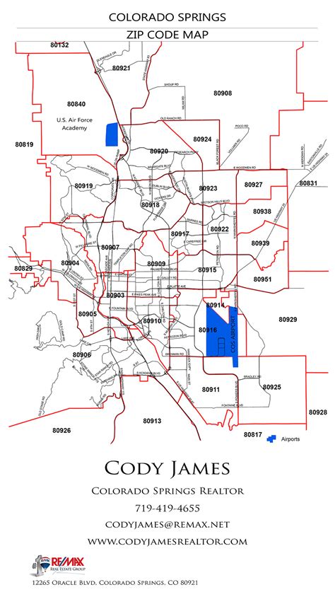 MAP Zip Code Map Of Colorado Springs